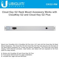 Ubiquiti CKG2-RM (Cloud Key G2 Rack Mount) Front-panel Works with CloudKey G2 and Cloud Key G2 PLUS