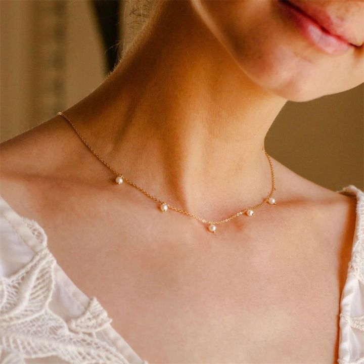 jdy6h-316l-stainless-steel-pearl-necklace-for-women-minimalist-4mm-pearl-choker-chain-necklaces-jewelry-wholesale