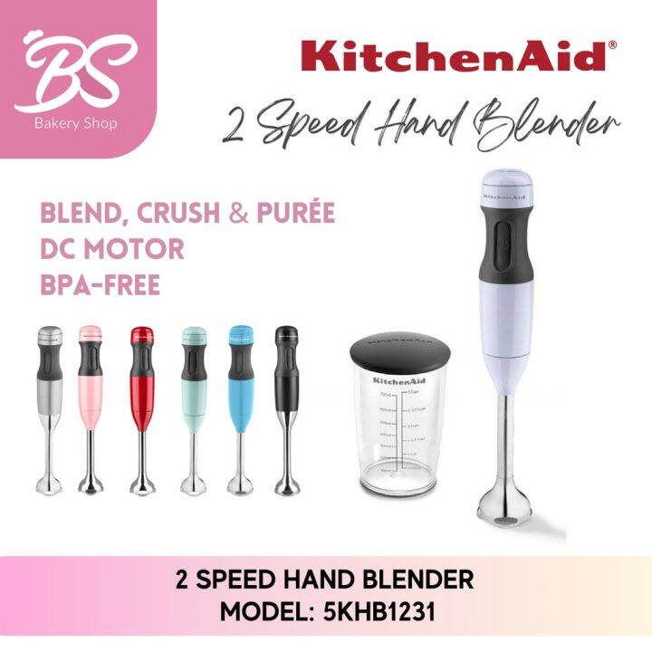 【KitchenAid Classic 2Speed Hand Blender 】5KHB1231 Blend Puree Crush BS