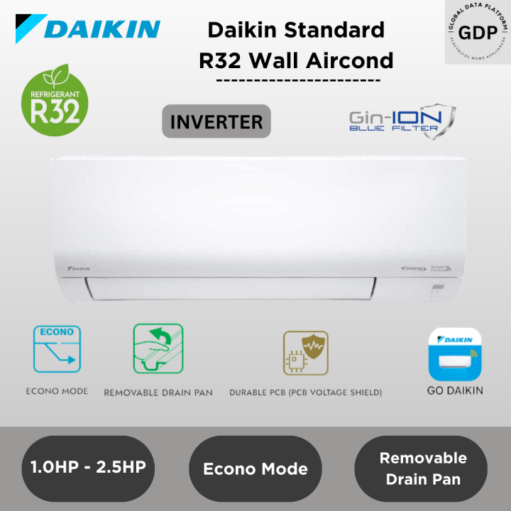 Daikin Standard Inverter Aircond FTKF25B/FTKF35B/FTKF50B/FTKF71B with Smart Control, Econo mode