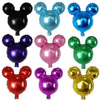 ✹▼♘ 10pcs/Lot Mini Mickey Minnie Head Foil Balloons Boy Girl Birthday Party Decoration Baby Shower Cartoon Ballon Children Supplies