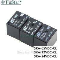 5Pcs 5V 12V 24V 20a Dc Power Relay Sra-12vdc-cl Sra-24vdc-cl 5pin Pcb ประเภทในสต็อกสีดำรถยนต์รีเลย์แรงดันไฟฟ้า