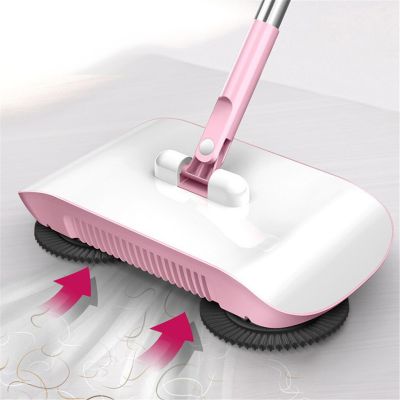 Two In One Hand Push Broom Robot Vacuum Cleaner Floor Home Kitchen Sweeper Windproof Mop Sweeping Machine Magic Handle Household