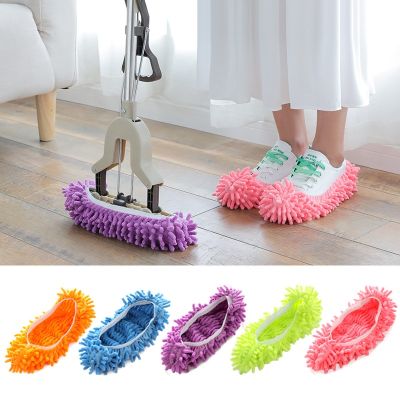 1pc Dust Cleaner Grazing Slippers House Bathroom Floor Cleaning Mop Cleaner Slipper Lazy Shoes Cover Microfiber Duster Cloth