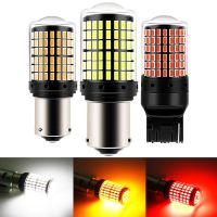 2ชิ้น1156 BA15S P21W BAU15S PY21W 1157 BAY15D 7440 W21W P21/5W 7443 3157หลอดไฟ LED 144Smd โคมไฟ Canbus ย้อนกลับสัญญาณไฟ