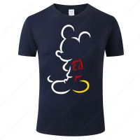 Mickey Mouse T Shirt Men Shirt 100% Cotton Summer Short Sleeve T-Shirt Male Fashion Unisex Tops Cool Tee Clothes J46 S-4XL-5XL-6XL