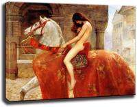 ภาพผู้หญิง Godiva By John Collier ศิลปะบนผืนผ้าใบสำหรับติดกำแพงลายพิมพ์ Giclee ห่อของตกแต่งห้องไอเดียของขวัญ X