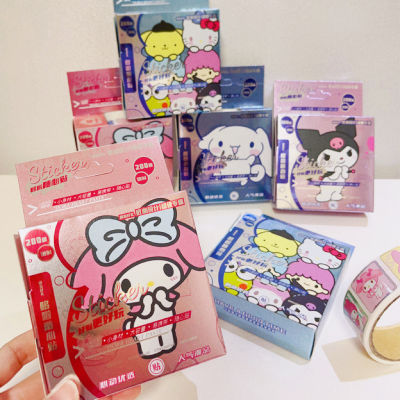 ใหม่ Sanrio Kuromi หยก Guigou Meredith สติกเกอร์ทำรายงานด้วยมือ200ความจุมากสติกเกอร์ม้วนความงามสูง