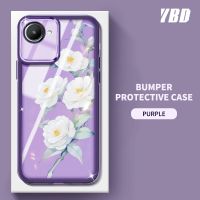 YBD เคสโทรศัพท์ สำหรับ OPPO Realme C30 C30S Realme Narzo 50i Prime Camellia Flower สีลวดลายโปร่งใสฟิล์มเลนส์อ่อน TPU Carmera TPU