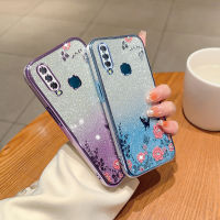 เคส U10 Y19ซิลิโคน Y17 Y15สำหรับ Vivo ลายดอกไม้ประดับเพชรแวววาวเคลือบเคสมือถือ2020เคสด้านหลังเคสป้องกันผู้หญิง