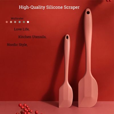 Silicone Baking Scraper Non Stick Spatula Chocolate Smoother Resistant Pastry Tools