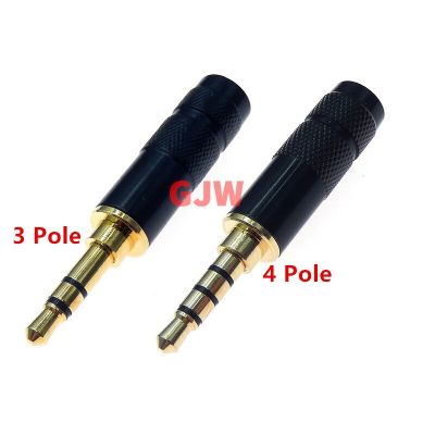 1pcs/lot 3.5mm Audio Connector 4 Pole 3 Pole Headphone Jack Male Plug Earphone Repair Cable Solder Wire DIY AUX 3.5 Jack Adapter
