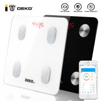 DEKO Body Fat Scale Smart Bluetooth Bathroom Weight Scale Health Monitoring Wireless Digital BMI Body Composition yzer