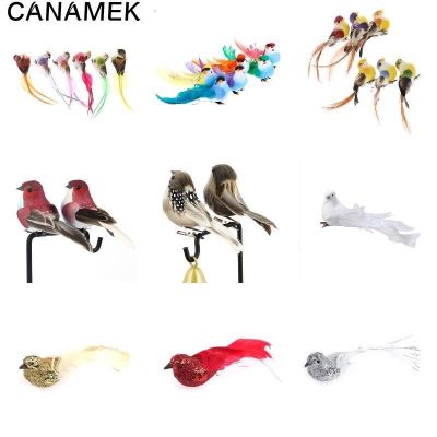 【CC】✎  Feather Curly Faux Foam Ornament Birds