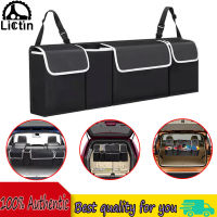 LICTIN Car Trunk Organizer Backseat เก็บถุงความจุสูง Multi-ใช้ผ้า Oxford เก้าอี้หลังรถ Organizer อุปกรณ์ตกแต่งภายใน