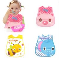 【DT】hot！ New  Baby   Kids Cartoon EVA Bibs Bandana Silicone Boys Infants Feeding Burp