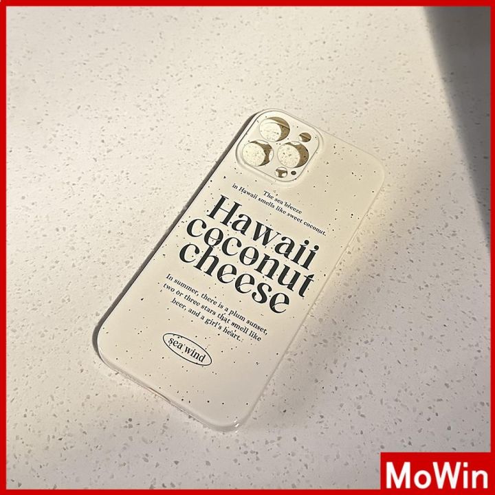 mowin-เข้ากันได้สำหรับ-เคสไอโฟน-เคสไอโฟน11-เคส-สำหรับ-iphone-14-เคสไอโฟนครีมเคสนิ่มเคลือบมัน-กันกระแทกฝาครอบกล้องตัวอักษรป้องกั