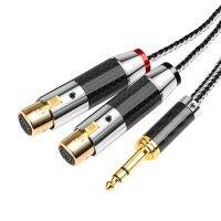 Hifi 6.5mm to 2XLR Cable High Quality Siver-Plated OCC 6.5 Splitter Y XLR Cable