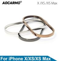 Aocarmo อะไหล่กรอบนอกกล้องโลหะโลหะโลหะสำหรับ iPhone X/xs/xs/XS Max Space สีเทา/เงิน/ทอง