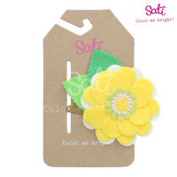 SATI-กิ๊บติดผม-AC. GOLD LACK FLOWER SNAP CLIP-FCF082