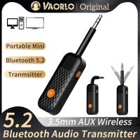 Bluetooth 5.2 Transmitter 3.5mm AUX Mini Stereo Wireless Audio Adapter Adapter for PC TV Bluetooth Headphone Speaker