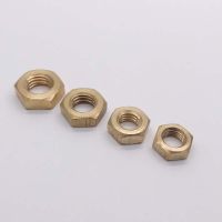 [HOT JIAZZAQQMGW 555] DIN439ทองเหลืองบาง Hex Nut M2 M2.5 M3 M3.5 M4 M5 M6 M8