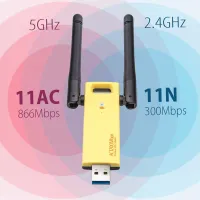 ความเร็วสูง1200Mbps USB 3.0อะแดปเตอร์ Wifi Dual-Band ไร้สาย USB Wifi เสาอากาศ5Ghz 2.4Ghz การ์ดเน็ตเวิร์คสำหรับ RTL8812แล็ปท็อป PC