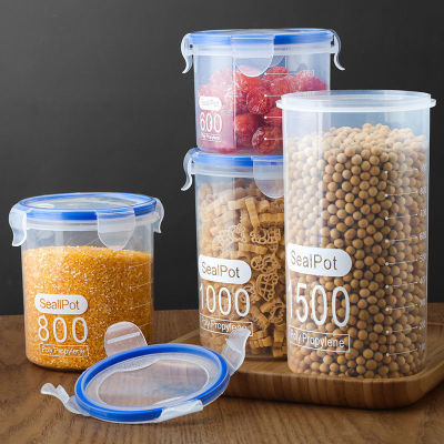 Jars สำหรับธัญพืชจำนวนมากกล่องเก็บพลาสติกใสธัญพืชกล่องบรรจุอาหารขวดขนม Home Organizer อุปกรณ์ครัว