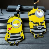 Minions Luggage Tag แท็กกระเป๋าเดินทางการ์ตูนน่ารัก Boarding Pass Portable Luggage Strap Label Consignment nd.