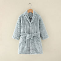 Boys Girls Bathrobe Children Flannel Sleepwear Kids Robes Indoor for Baby Mom Dad