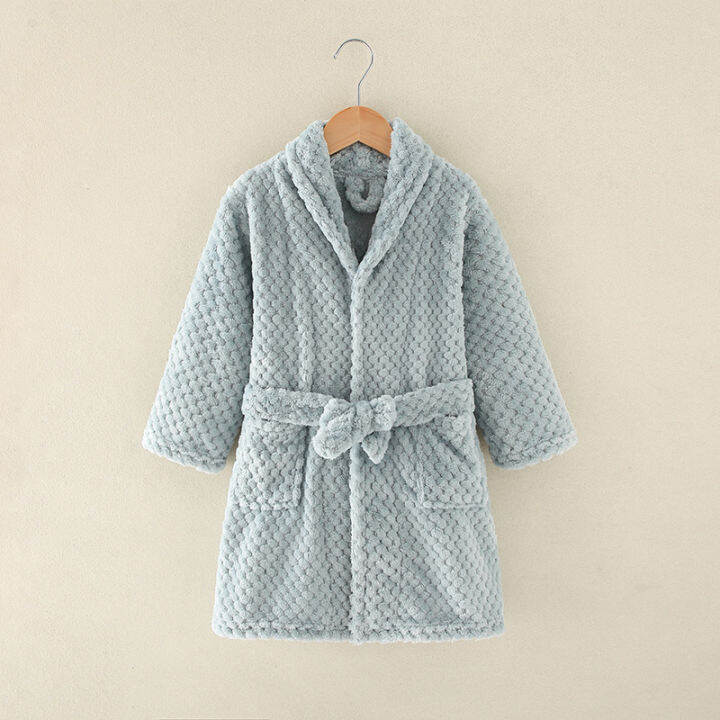 boys-girls-bathrobe-children-flannel-sleepwear-kids-robes-indoor-for-baby-mom-dad