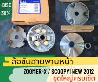 ล้อขับสายพานหน้า ตัวใน Zoomer - x / Scoopyi new 2012 ชามพร้อมเม็ด ครบเซ็ต ชุดขับสายพานหน้าซูเมอร์ ใส่ทดแทนของเดิมได้เลย ล้อปรับความเร็วซูเมอร์