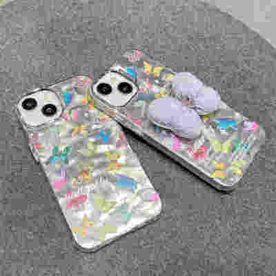 แฟชั่นการออกแบบมังงะอะนิเมะเคลือบสีเงินสะท้อนแสงได้หลายชั้นลอยได้เคสโทรศัพท์มือถือพิมพ์ลายสำหรับ iPhone 15 14 13 11 Pro Max ชุดตัวอย่าง