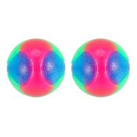 Light Up Dog Balls Flashing Elastic Ball Glow in the Dark Interactive Pet Toys for Puppy, Cats, Dogs 2 Inch (2x Balls)