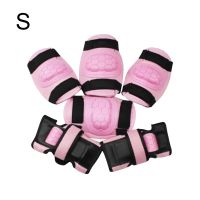 6Pcs El Wrist Elastic Running Basketball Protective Knee Pads Set Biking For Children Outdoor Sports Shock Absorption Scooter