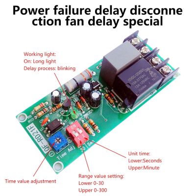 【CW】 QF-RD21F AC100V-220V Adjustable Timer Relay Module Turn Delay Board Exhaust