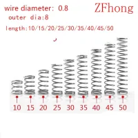 1.0mm/1.2mm Spring Compression Pressure Spring Length 10mm-50mm 10pcs Wire Diam