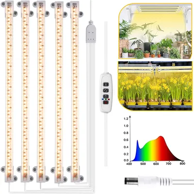 LED Indoor Grow Light Strips Plants Hydroponic Kits Full Spectrum Phytolamp Dimmable Bars Plants Indoor Growing Lamps USB Timer