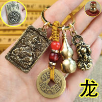 พระอุปถัมภ์แปดนักษัตร โชคชะตาพระพุทธรูปพวงกุญแจ จี้กุญแจรถ Pixian จี้เงินห้าจักรพรรดิ  LUVG