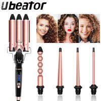 6 In 1 Curling Wands Hair Curling Iron Machine เครื่องม้วนผมเซรามิคหลายขนาด Roller ถุงมือทนความร้อนจัดแต่งทรงผม Set