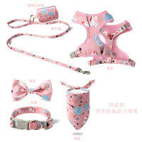 สายจูงสุนัขสำหรับสัตว์เลี้ยงแบบ TT-PET ขายส่งในสต็อกเชือกลาก Pipi Amoy ปลอกคอสายจูงสัตว์เลี้ยงพิมพ์ลายหน้าอกชุดหลังหกชิ้นสไตล์ข้ามพรมแดน