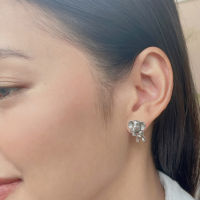 Sterling silver elephant ear jacket | Double side ear cuff | Front back studs | Boho Animal earrings | E947