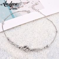 Woman Jewelry 925 Sterling Silver Anklet Scrub Bead Lucky Anklet