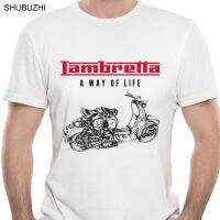 เสื้อยืด Uomo Lambretta Innocenti 50 125 150 Vintage สไตล์อิตาลีสกูตเตอร์ Vespa แฟชั่นเสื้อยืดผู้ชายผ้าฝ้ายยี่ห้อ TeeshirtS-5XL