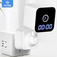 ZZOOI RYRA Tuya WiFi Surveillance Camera Home Clock Plug Digital Camera Graffiti Smart HD Wireless Camera Video Camera Action Camera