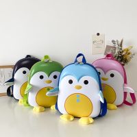 Cute Children Bags Cartoon Penguin PVC Nylon Backpack Kindergarten Boys Girls Small Schoolbags Kids Mini Backpack School Bag