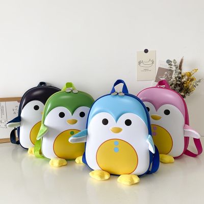 Cute Children Bags Cartoon Penguin PVC Nylon Backpack Kindergarten Boys Girls Small Schoolbags Kids Mini Backpack School Bag