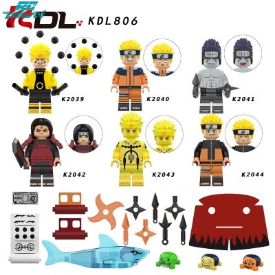 ของเล่น KDL806 K2039-2044บล็อกตัวต่อสำหรับเด็กมังงะ Vortex Naruto Minifigures