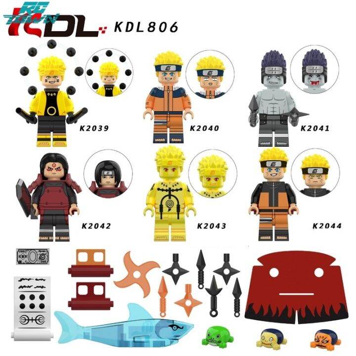 ของเล่น-kdl806-k2039-2044บล็อกตัวต่อสำหรับเด็กมังงะ-vortex-naruto-minifigures