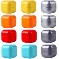 12 Pcs Square Tea Tin Tin Can Tea Box Portable Tea Storage Container for Loose Tea Coffee Candy Spice Favors